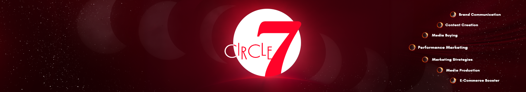 Circle 7 brand system across marketing disciplines